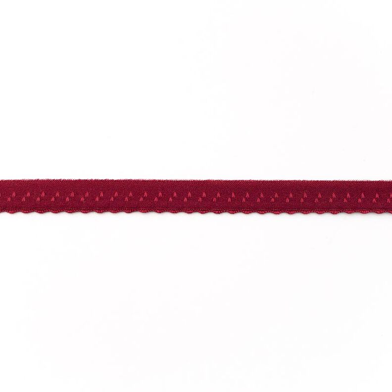 Elasticated Edging Lace [12 mm] – burgundy,  image number 1