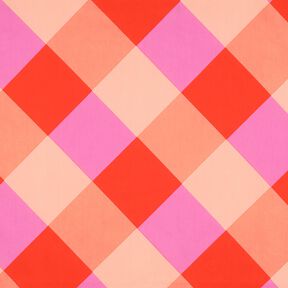 Cotton Satin Large Gingham | Nerida Hansen – coral/light pink, 