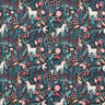 Cotton Poplin Unicorn in the Fairytale Forest – black,  thumbnail number 1