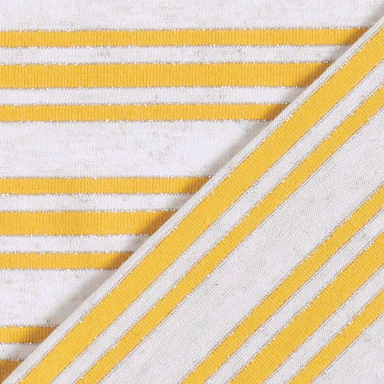 Viscose jersey, irregular glitter stripes – offwhite/sunglow,  image number 4