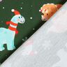 French Terry Baby dinosaur in Christmas spirit | Glitzerpüppi – dark green/chili,  thumbnail number 4