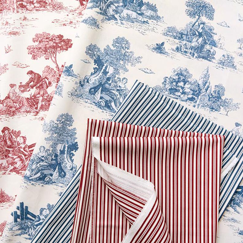 Decor Fabric Half Panama Shepherd – denim blue/offwhite,  image number 5