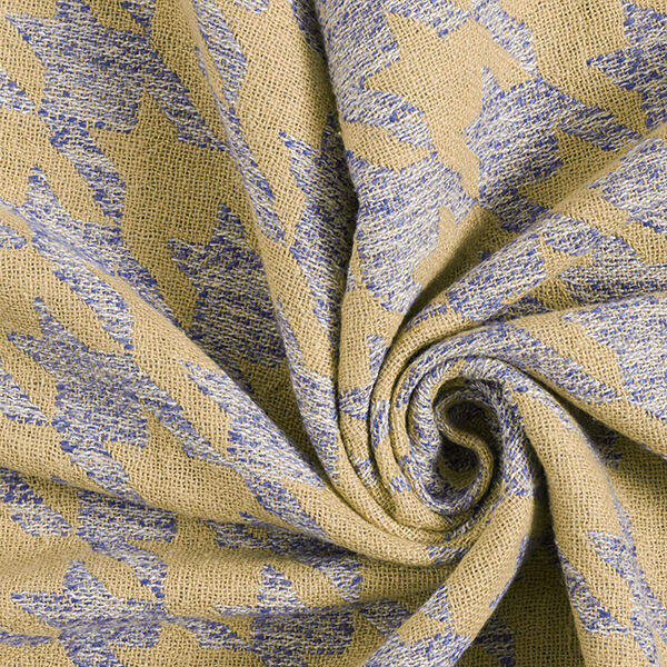 Large Houndstooth Double Weave – beige/steel blue,  image number 3