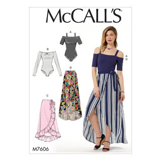 Bodysuits | Wrap Skirts, McCalls 7606 | L - XXL, 