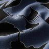 viscose fabric lush leaves  – blue grey/black,  thumbnail number 2