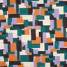 Decor Fabric Canvas Multicoloured – petrol/mauve,  thumbnail number 1