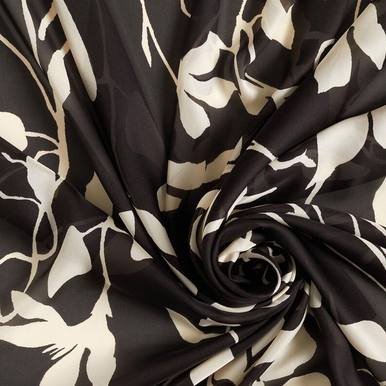 Chiffon flowers recycled – black/light beige,  image number 3