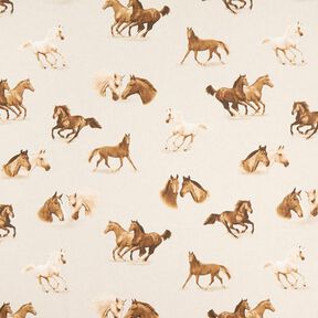 Half Panama Decor Fabric Horses, 