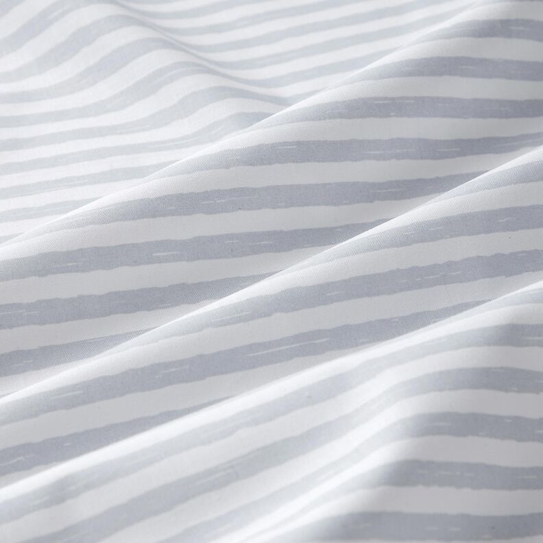 Cotton Cretonne casual stripes – light grey/white, image number 2