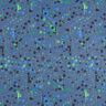 Softshell dripping blobs Digital Print – denim blue/grass green,  thumbnail number 1
