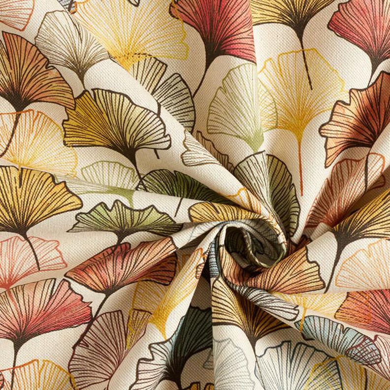 Decor Fabric Digital Print colourful ginkgo,  image number 3