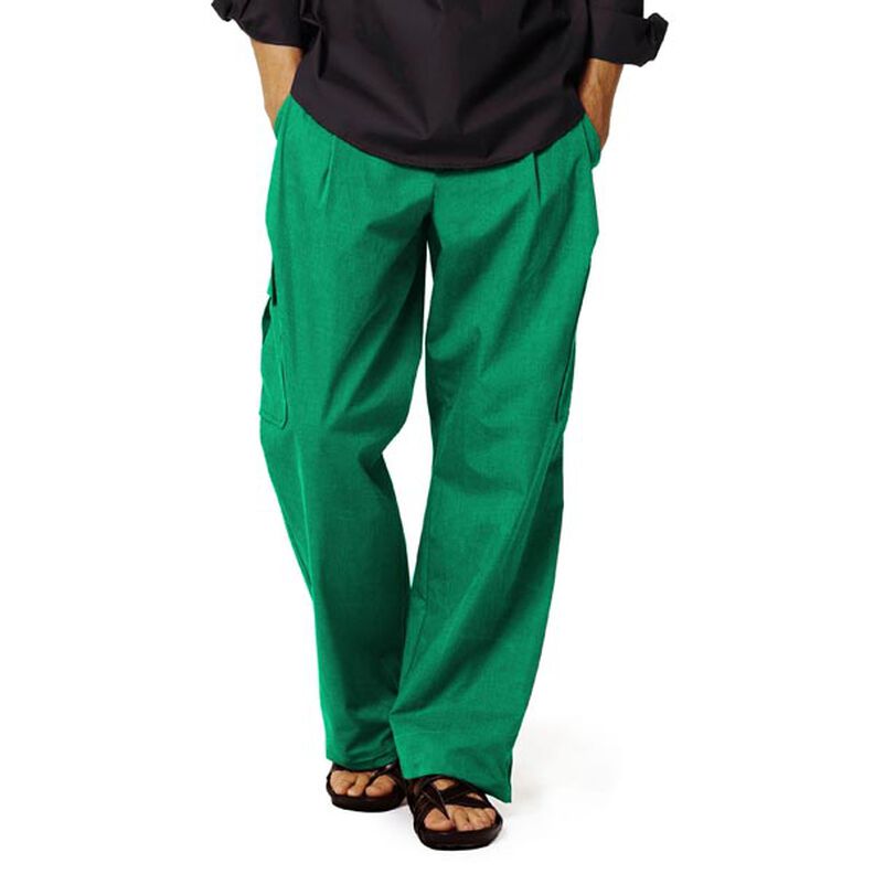 Linen fabric Stretch – green,  image number 6