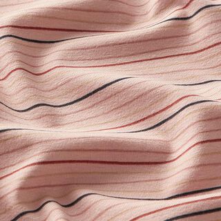 Cotton Jersey Irregular Stripes  – pink, 