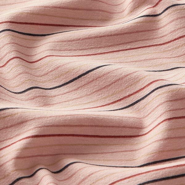 Cotton Jersey Irregular Stripes  – pink,  image number 2
