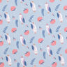 Cotton Poplin royal owls – silver blue,  thumbnail number 1