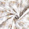 Cotton Poplin delicate bouquets – white/light brown,  thumbnail number 3