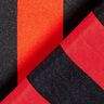 Polyestersatin Duo Blockstreifen – red/black,  thumbnail number 3