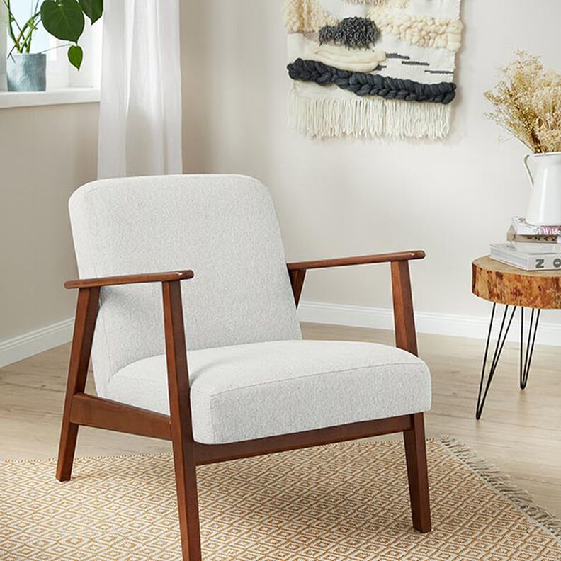 Upholstery Fabric Bouclé – white,  image number 5