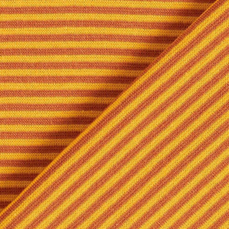 Tubular ribbing for cuffs narrow rings – terracotta/yellow,  image number 4