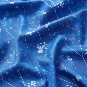 viscose fabric dandelions – royal blue/white, 