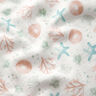 Double Gauze/Muslin starfish shells seaweed Digital Print – offwhite,  thumbnail number 2