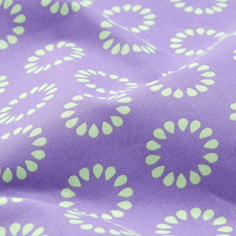 Coated Cotton Colourful Circles – lavender/May green, image number 2