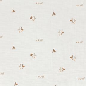 Double Gauze/Muslin Duck Family – offwhite/natural, 