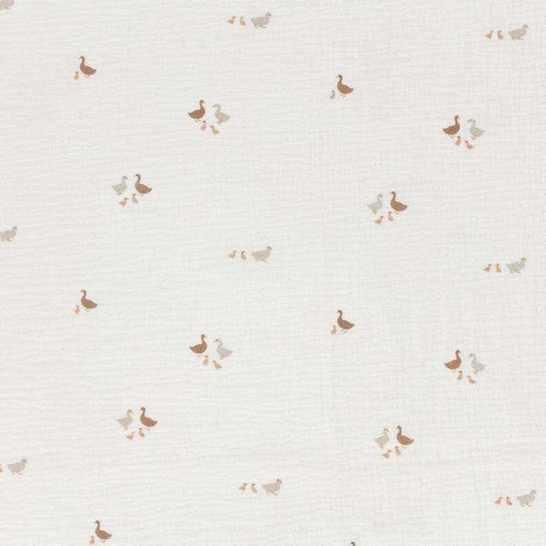 Double Gauze/Muslin Duck Family – offwhite/natural,  image number 1