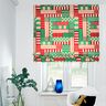 Decor Fabric Half Panama modern shapes – juniper green/dark red,  thumbnail number 8
