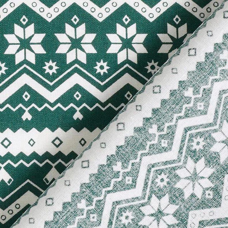 Cotton Poplin Norwegian pattern – fir green,  image number 4