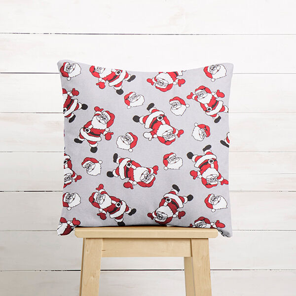Decor Fabric Canvas Cheery Santa – light grey/red,  image number 8