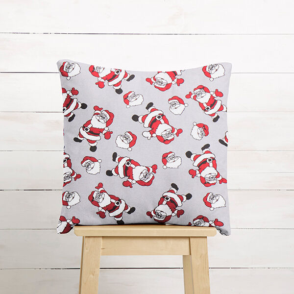 Decor Fabric Canvas Cheery Santa – light grey/red, image number 8