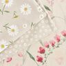 Decor Fabric Half Panama freesia flowers – natural/pale berry,  thumbnail number 5