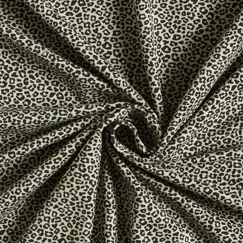 Cotton Jersey Mini Leopard Print – greige/black,  image number 3