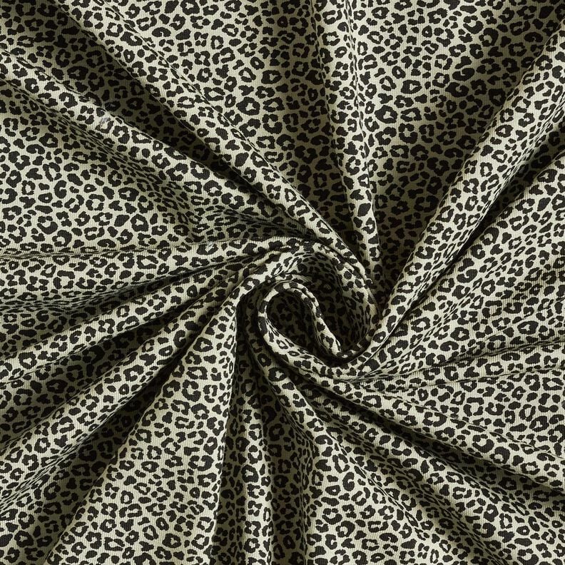 Cotton Jersey Mini Leopard Print – greige/black, image number 3