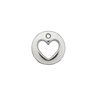 Heart Embellishment [ Ø 12 mm ] – silver metallic,  thumbnail number 1