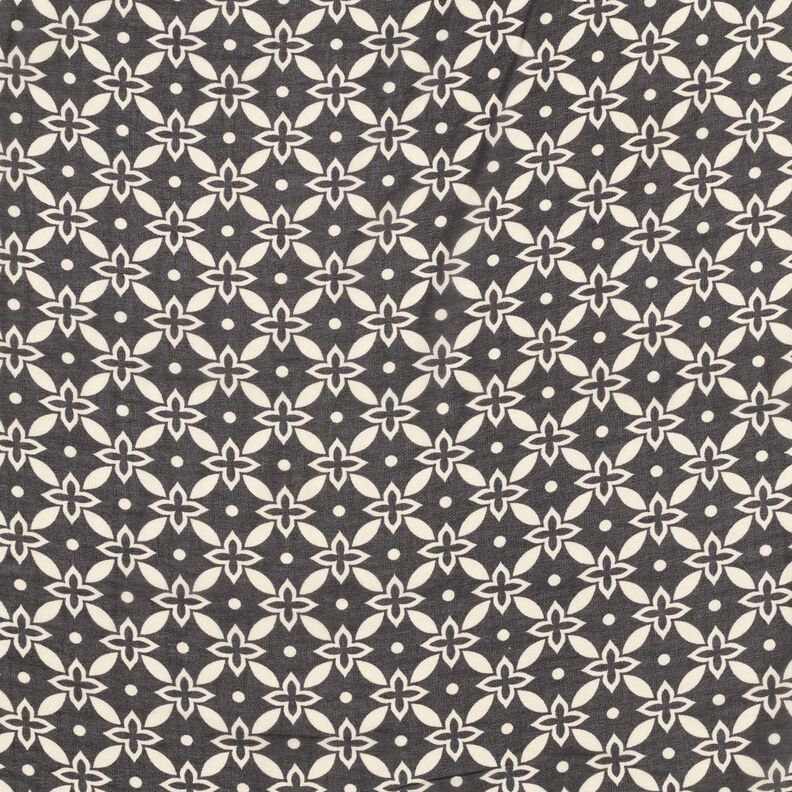 Chiffon floral ornaments – black/white,  image number 1
