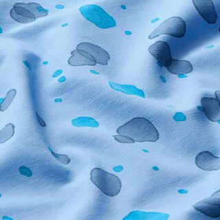 French Terry watercolour blobs | PETIT CITRON – light blue, 