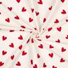 Cotton Flannel hearts | Poppy Fabrics – ivory/carmine,  thumbnail number 3