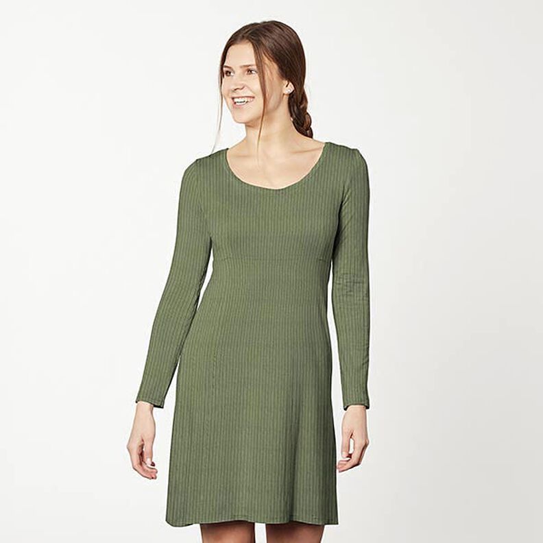 Plain ribbed jersey – olive,  image number 10