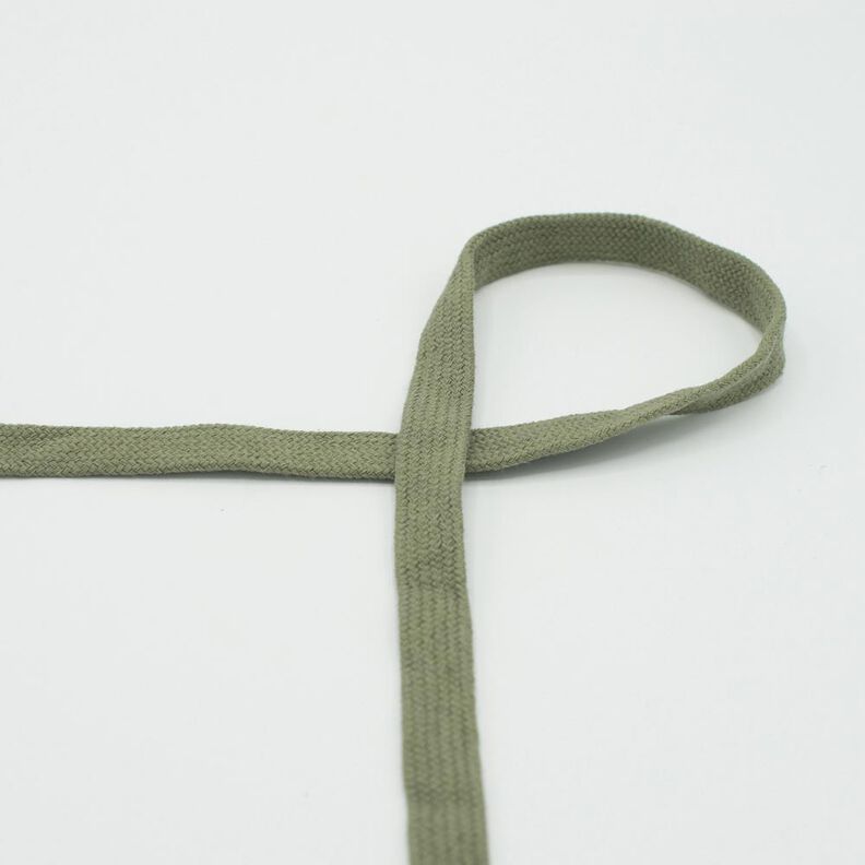 Flat cord Hoodie Cotton [15 mm] – khaki,  image number 1