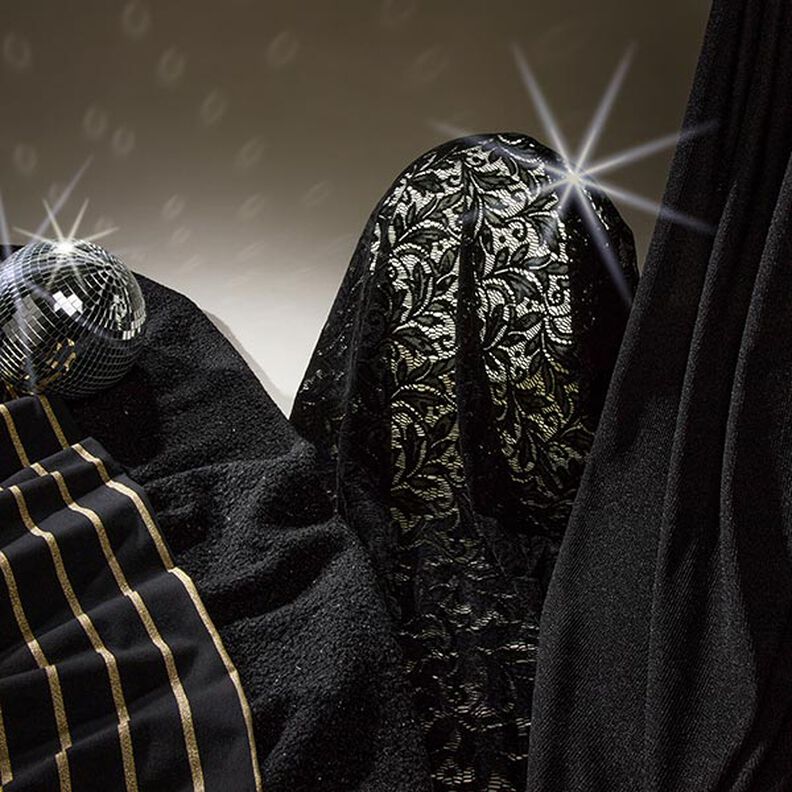 Shiny Threads Bouclé Knit – black,  image number 5
