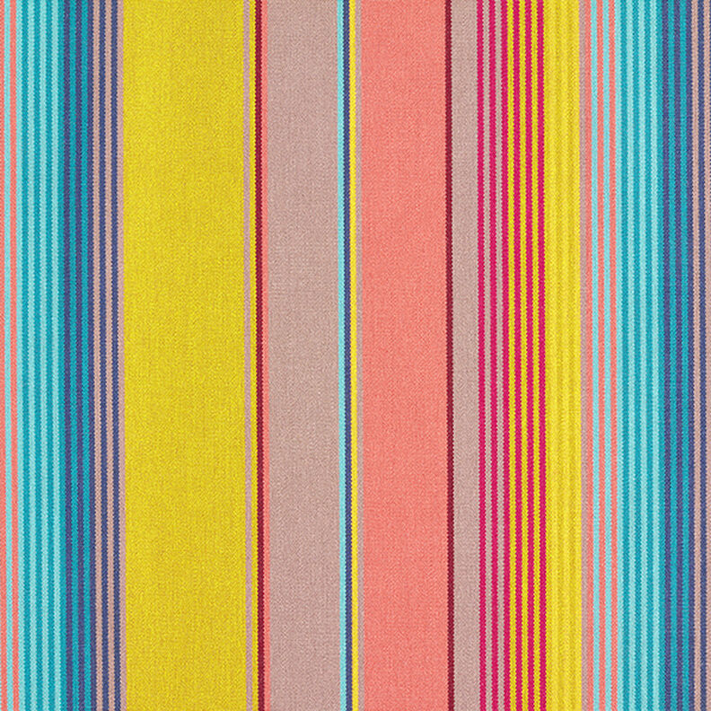 Outdoor Fabric Canvas Stripes – salmon/mustard,  image number 1