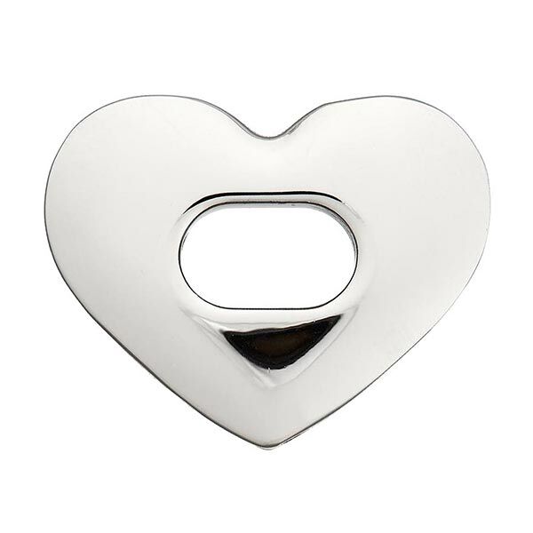 Bag Closure Heart  – silver metallic,  image number 3
