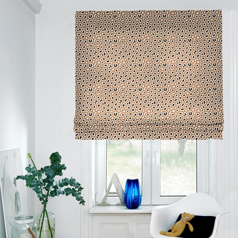 Decor Fabric Half Panama abstract leopard pattern – light brown/cashew, image number 6
