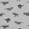 French Terry Dinosaurs – silver/black,  thumbnail number 1