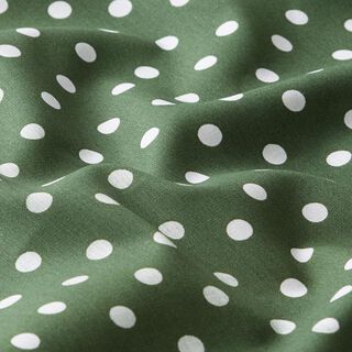 Cotton Poplin Large Dots – dark green/white, 