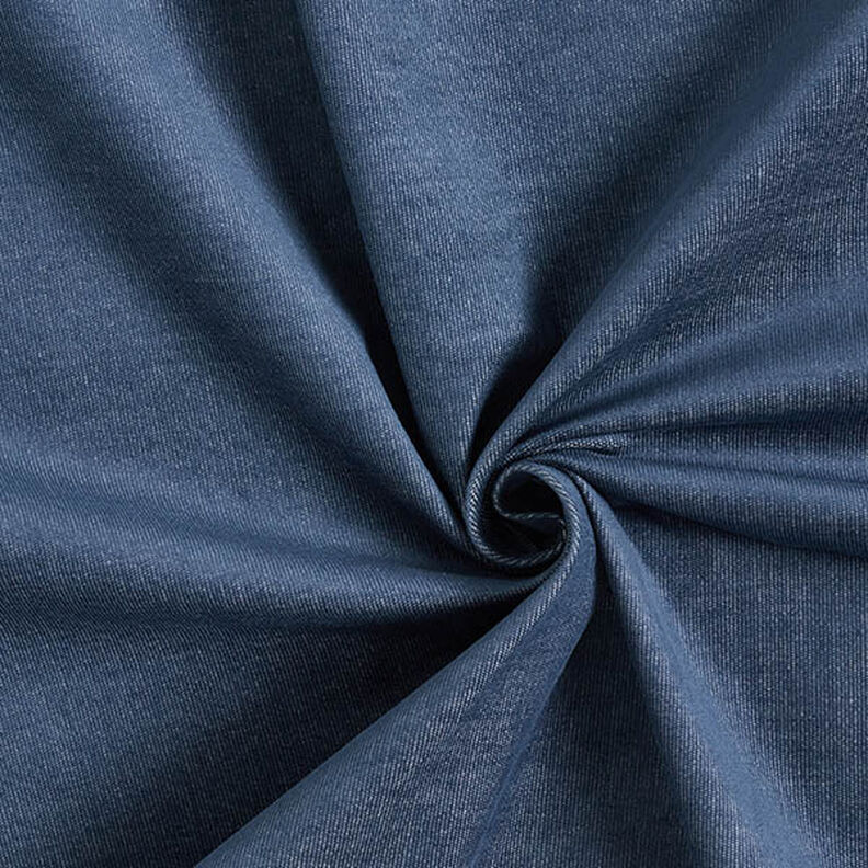Stretch fine denim look corduroy – denim blue,  image number 1