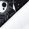 French terry Panel Spaceman | Glitzerpüppi – black/white,  thumbnail number 4