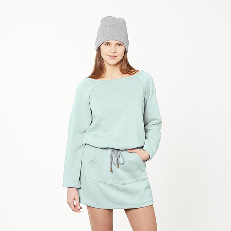 Brushed Sweatshirt Fabric – pastel green,  image number 7